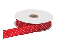 ETM Nastro Doppio Raso Pois 10 Mm 50 Mt Rosso