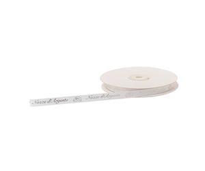 ETM Nastro Raso Nozze d'Argento 10 Mm 25 Mt Bianco