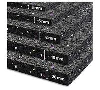 etm - Tappetino antivibrante per lavatrice, insonorizzato, in gomma spessa, assorbe il suono e gli urti, spessore: 10 mm - 200 x 60 cm