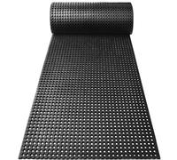 ETM® - Tappeto in gomma antiscivolo per passerelle e piscina, per interni ed esterni, per sollievo alle articolazioni, varie dimensioni, nero