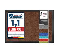 etm Tappeto Ingresso Casa - Zerbino Asciugapassi per Interno ed Esterno - Tappeto Entrata Assorbente in Vari Colori - Marrone - 60x90 cm