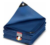 etm Telone di copertura, 240 g/m², impermeabile, 2 x 3 m, blu, multiuso per la protezione dalle intemperie, ideale per il giardino, resistente ai raggi UV, rivestito su entrambi i lati, impermeabile e