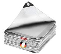 etm Telone di copertura, 240 g/m², impermeabile, 8 x 12 m, bianco, multiuso per la protezione dalle intemperie, ideale per il giardino, resistente ai raggi UV, impermeabile e lavabile