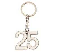 ETM Zama Portachiavi 25 Anni 4 Cm Bianco Argento 12 Pz