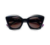 Etnia Barcelona Belice Occhiali Da Sole Unisex Nero Farfalla Marrone 49mm