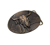 Etnico Intagliato Bullhead Fibbia Per Gli Uomini Donne Cintura Metallica Fibbia Della Cintura Western Per Jeans Pantaloni Accessori Accessori Accessorio