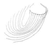 Etnico per strass nappe fascia lunga catena di cristallo gioielli sposa capelli Ho