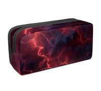 etoenbrc Astuccio con cerniera e nuvola rossa, impermeabile, per cancelleria, per adolescenti, ragazze, adulti, studenti, Multicolore, Taglia unica, Astuccio