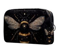 etoenbrc Beauty case viola con farfalle in crescita borsa da viaggio riutilizzabile borsa per cosmetici grande borsa da toilette per ragazze adolescenti donne 18,5 x 7,6 x 13 cm, Multicolore 5