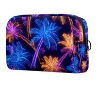 etoenbrc Beauty case viola con farfalle in crescita borsa da viaggio riutilizzabile borsa per cosmetici grande borsa da toilette per ragazze adolescenti donne 18,5 x 7,6 x 13 cm, Multicolore 4