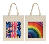 etoenbrc Borsa a tracolla in tela di cotone con l'America Welcomes Summer for Women, borsa da viaggio estetica da spiaggia per lo shopping estivo borse a tracolla per regali, Multicolore, Taglia unica