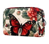 etoenbrc Borsa per il trucco con gallo rosso, borsa da viaggio riutilizzabile per cosmetici, borsa da toilette grande, per ragazze e donne, 18,5 x 7,6 x 13 cm, Multicolore 8., Taglia unica