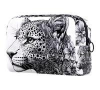 etoenbrc Borsa per il trucco con gallo rosso, borsa da viaggio riutilizzabile per cosmetici, borsa da toilette grande, per ragazze e donne, 18,5 x 7,6 x 13 cm, Multicolore 2., Taglia unica