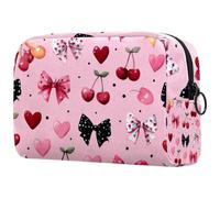 etoenbrc Borsa per il trucco con motivo dolce, borsa da viaggio riutilizzabile per cosmetici, borsa da toilette grande per ragazze adolescenti donne 18,5 x 7,6 x 13 cm, Multicolore 3, Taglia unica