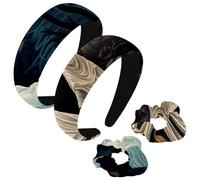 etoenbrc Confezione da 2 cerchietti larghi in poliestere e elastici per capelli da donna, motivo fantasmi di Halloween, alla moda, antiscivolo, accessori per capelli per ragazze e donne