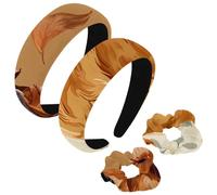 etoenbrc Confezione da 2 cerchietti larghi in poliestere e elastici per capelli da donna, motivo Golden Retriever, alla moda, antiscivolo, per ragazze e donne, accessori per capelli