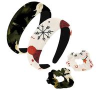 etoenbrc Confezione da 2 cerchietti larghi in poliestere e elastici per capelli, da donna, motivo pinguino, stile cartone animato, alla moda, antiscivolo, accessori per capelli per ragazze e donne