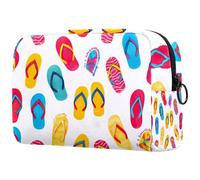 etoenbrc Kite Pig - Trousse da viaggio per trucchi, riutilizzabile, grande, per ragazze, adolescenti, donne, 18,5 x 7,6 x 13 cm, Multicolore 9, Taglia unica