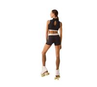 Etoile Short a Vita Media in Microfibra con Fascia Elastica in Contrasto in Tessuto Spalmato per Pridance 313 Pattinaggio Sport Relax Performance Stile Espressivo (Nero, 4-6 Anni)