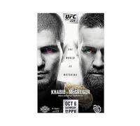 ETOMEY Boxing-UFC 229 Khabib Nurmagomedov vs Conor McGregor, poster su tela, decorazione artistica da parete per soggiorno e camera da letto, senza cornice, 50 x 75 cm