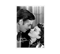 ETOMEY Clark Gable & Vivien Leigh - Via col vento - Poster su tela, decorazione artistica da parete per soggiorno, camera da letto, senza cornice, 40 x 60 cm
