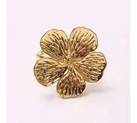 ETomey Napkin Rings，Napkin Buckle， Napkin Buckle Simple Metal Flower Napkin Ring Hotel Table Decoration Ornaments Plum Blossom Mouth Cloth Ring (Color : OneColor, Size : 6 PCS)