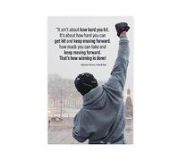 ETOMEY Poster motivazionali Rocky Balboa Boxing, 2 poster su tela, decorazione per camera da letto, sport, ufficio, camera da letto, regalo, senza cornice, 20 x 30 cm