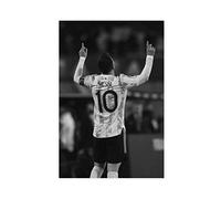 ETOMEY Poster su tela con giocatore di calcio Lionel Messi 1, decorazione per camera da letto, sport, ufficio, stanza, regalo, senza cornice, 60 x 90 cm