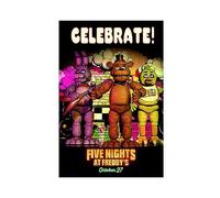 ETOMEY Poster su tela del film Five Nights at Freddy's, decorazione artistica da parete per soggiorno e camera da letto, senza cornice, 20 x 30 cm