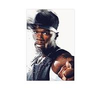 ETOMEY Poster su tela, motivo: Hiphop Rapper 50 Cent Curtis James Jackson III 11, decorazione per camera da letto, ufficio, camera da letto, regalo, senza cornice, 30 x 45 cm