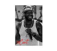 ETOMEY Poster su tela, motivo: Hiphop Rapper 50 Cent Curtis James Jackson III 17, decorazione per camera da letto, ufficio, camera da letto, regalo, senza cornice, 40 x 60 cm