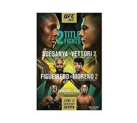 ETOMEY UFC 263 - Poster su tela, motivo: Israele Adesanya vs. Marvin Vettori, decorazione per camera da letto, sport, ufficio, camera da letto, regalo, senza cornice, 30 x 45 cm