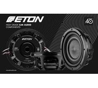 ETON MW 8 Flat - Ultra piatto 20cm / 8" Auto Subwoofer Bass 2 x 2 Ohm Doppia bobina oscillante 2 x 250 W, altoparlante suono profondo con magnete in ferrite, profondità di montaggio 74,5 mm