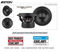 ETON MW 8 - Potente subwoofer da 20 cm/8 pollici, basso a lunga corsa per auto, altoparlante con magnete in ferrite, 2 x 2 ohm, 2 x 350 Watt, 1 pezzo