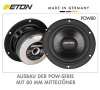 ETON POW80 midrange 80 mm (3"), altoparlanti auto midrange 1 paio woofer