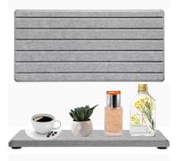 ETONSUNNY 2PCS Sottobicchieri in Terra Di Diatomee Assorbenti, Il Vassoio di Fango Diatom con alto Tasso di Assorbimento per Sottobicchieri Assorbenti dell'acqua della Cucina (Grigio Scuro)