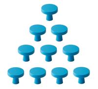 ETOPARS 10 Pezzi Pomello per Mobili, Blu Manico Rotondo a Foro Singolo con Viti Abbinate per Armadietti Cassetti Cucina Bagno Soggiorno Stanza dei Bambini