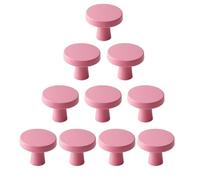 ETOPARS 10 Pezzi Pomello per Mobili, Rosa Manico Rotondo a Foro Singolo con Viti Abbinate per Armadietti Cassetti Cucina Bagno Soggiorno Stanza dei Bambini