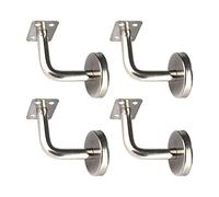 ETOPARS 4 Pezzi Staffe per Corrimano in Acciaio Inox per ringhiere di Scale Piatta Supporto a Parete per Corrimano con Copertura della Base