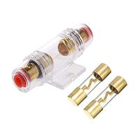 ETOPARS 50A Portafusibili AGU Auto automobilistica Audio energia Sicurezza Proteggere Tubo di Vetro Placcato Oro con Fusibile AGU 2pcs 50Amp