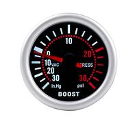 ETOPARS 52mm Motore Auto Kit Calibro Turbo Boost Kit Manometro Boost PSI Puntatore Indicatore Luminoso a LED Bianca Display Universale Fumo Tinta Len