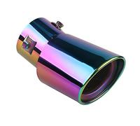 ETOPARS 62mm Tubo di Scarico Auto Universale Terminale di Scarico Tubo di Punta del Silenziatore di Scarico Acciaio Inossidabile Uscita Singola Curva Colorato
