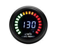 ETOPARS Motore Auto Digitale 52mm 2pollici Calibro di Temperatura dei Gas Scarico Kit Manometro Misuratore Indicatore Luminoso Display Sfumatura Fumo Lente
