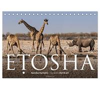 ETOSHA - Namibia Highlights (Tischkalender 2026 DIN A5 quer), CALVENDO Monatskalender: 12 wunderschöne Tier- und Landschaftsaufnahmen aus Namibia von dem Fotografen und Grafik-Designer Olaf Bruhn