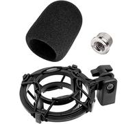 Etour AT2020 - Supporto antiurto per microfono con filtro antipop, costruito su misura per microfono audio technica, antivibrazione, supporto a clip compatibile con AT2020USB+ AT2035 ATR2050 AT3035
