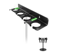 Etour Supporto multi microfono per microfono, organizer per più portatili, dinamico cablato e wireless, con imbottitura in gomma a filettatura da 5/8" o 3/8", fino a 4 microfoni
