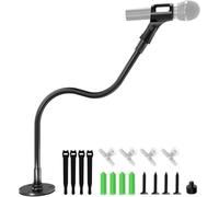 Etour Supporto per microfono a collo di cigno da 48,3 cm, resistente e flessibile, con base di montaggio a flangia, ideale per podio, studio, podcast, lezioni, trasmissioni, giochi e streaming