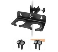 Etour Supporto per microfono multi con morsetto (alluminio/gomma), montaggio su supporto per microfono, bordo scrivania e parete, può contenere fino a 2 microfoni portatili con filo/wireless, ideale