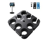 Etour Supporto per microfono multi supporto per microfono, vassoio quadrato, organizer per microfono per microfoni dinamici portatili cablati e wireless, imbottitura in gomma montata su filettatura da