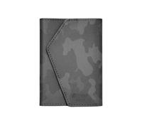 Etres Portafoglio Roma Classic Made in Italy Magnetico per Smartphone, Vera Pelle, Compatibile con MagSafe, Protezione RFID, Fino a 7 carte, ampio spazio contanti (CAMOUFLAGE, NERO)